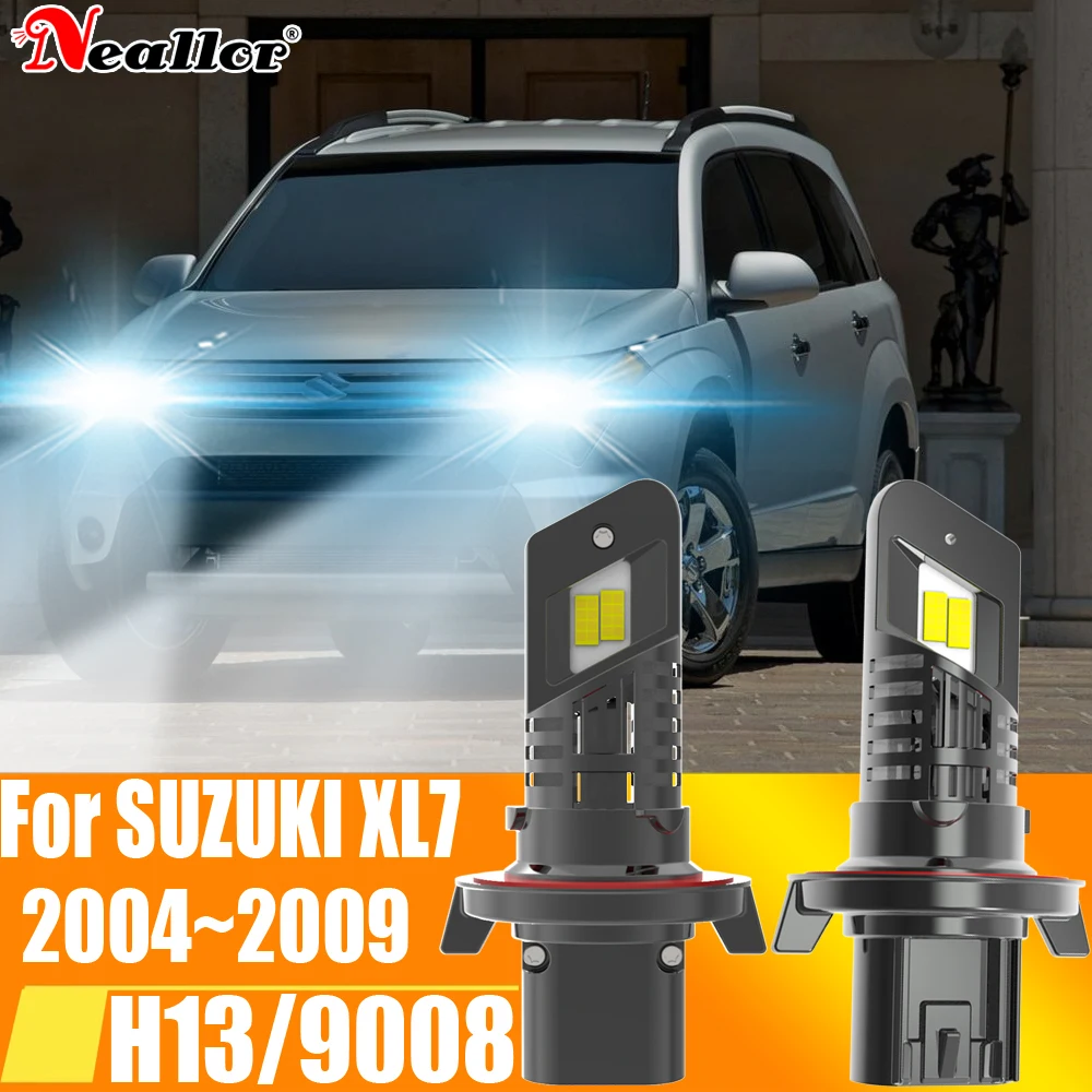 

2pcs H13 9008 Led Headlight Canbus No Error Car Bulb High Power White Moto Fog Light Diode Lamp 12v 55w For SUZUKI XL7 2004~2009