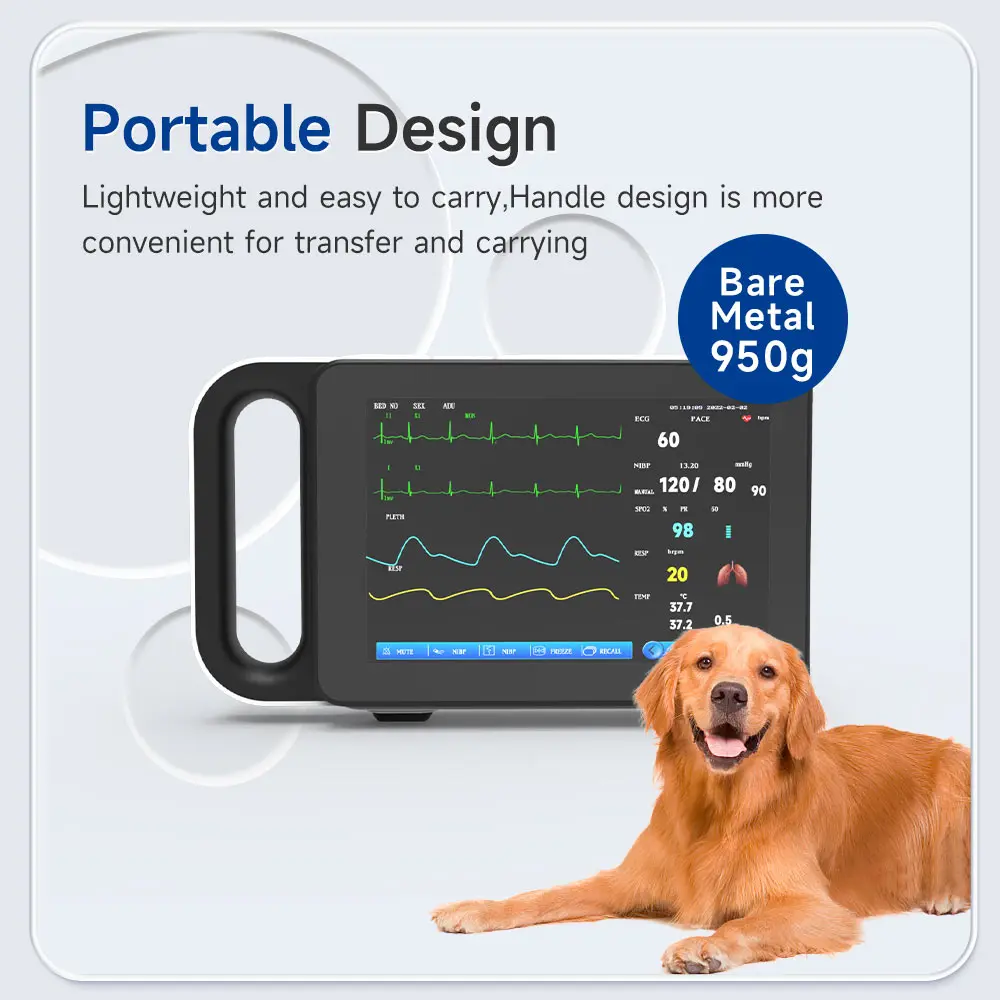 OliveVet Large and Small Livestock Pet Animal Monitoring System Equipment Vital Signs Patient Veterinary Multi-Parameter Monitor