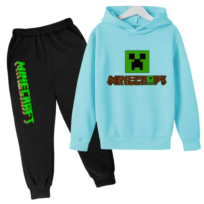 Kinder-Hoodie mit Anime-Cartoon-Spiel-Print, Pullover für Jungen und Mädchen, Kleinkinder 3-12 Jahre, Freizeitkleidung, Oberteil+Hose, 2-teiliges Marken-Sport-Jogging-Set – Detail 6