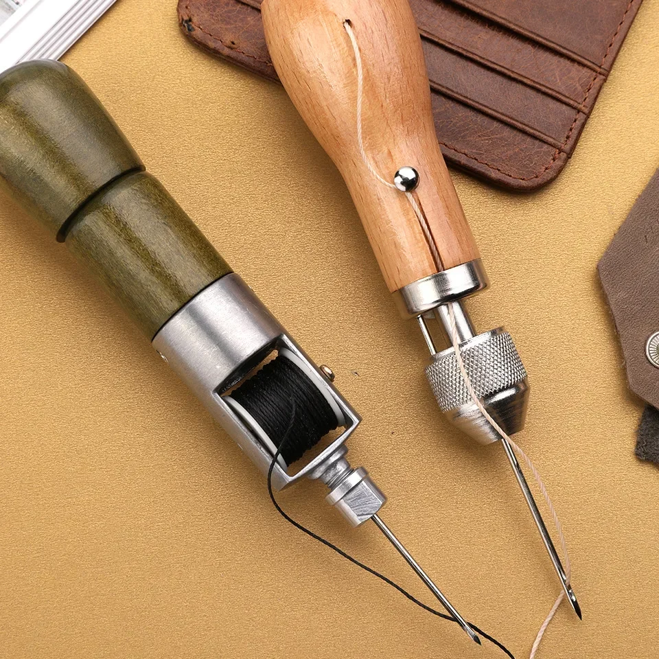 

Leather Sewing Awl Kit Sewing Needle Thread Kit Hand Stitcher Set Lock Stitching Hand Stitcher Household DIY Craft Stitch Tools