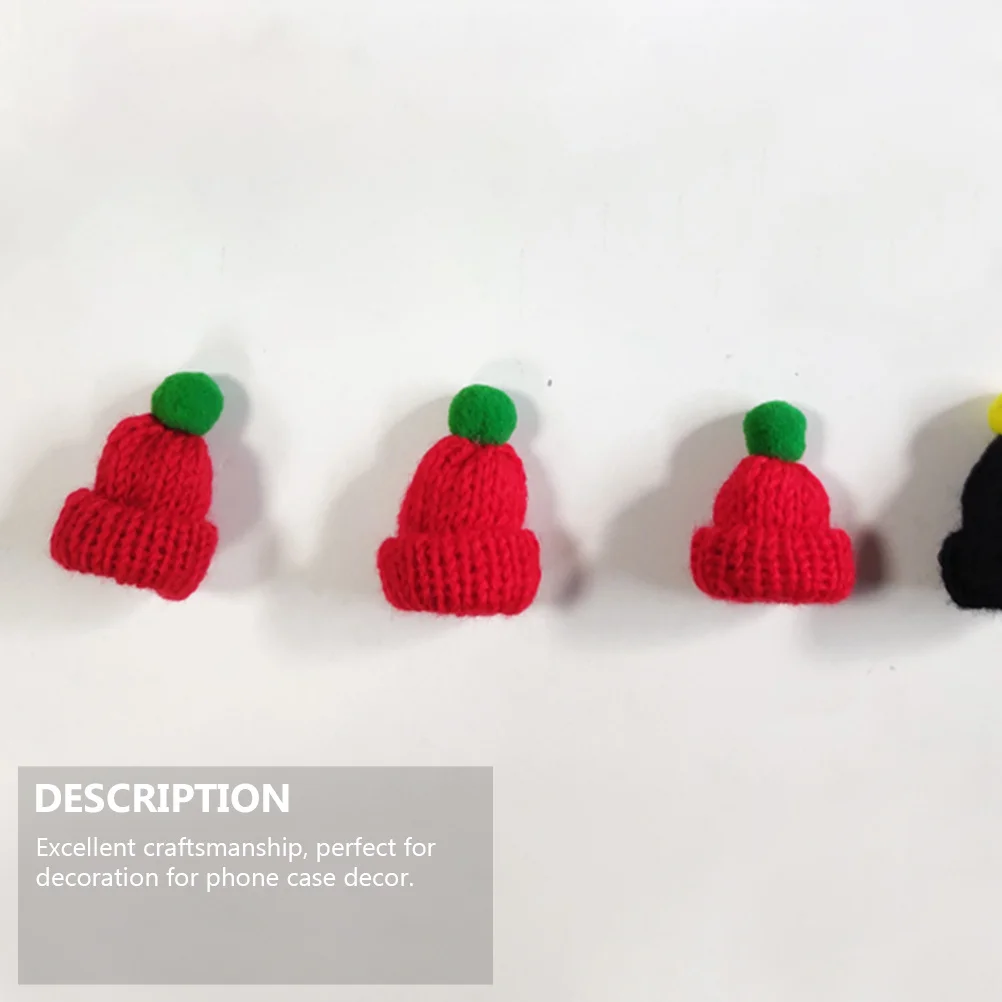 

20Pcs Christmas Mini Santa Hat Decor High Quality Material Not Easy to Fade Decoration Mini Hat Creative Decor