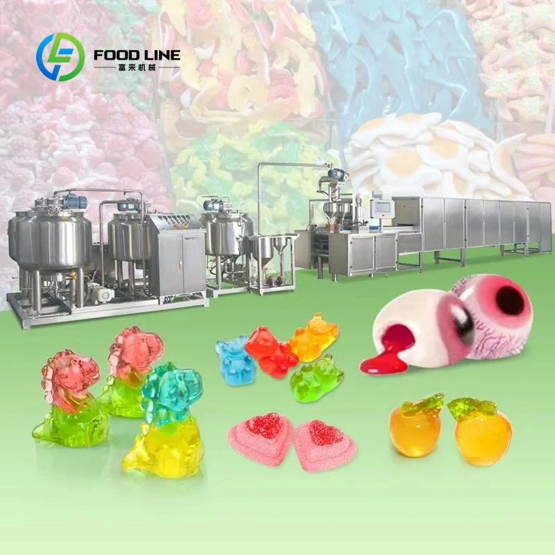 Freezy Bear Gummy Machine Customize Vitamin Starch Plant Jelly Candy Sweet Production De Bonbon Line China Supplier High Quality