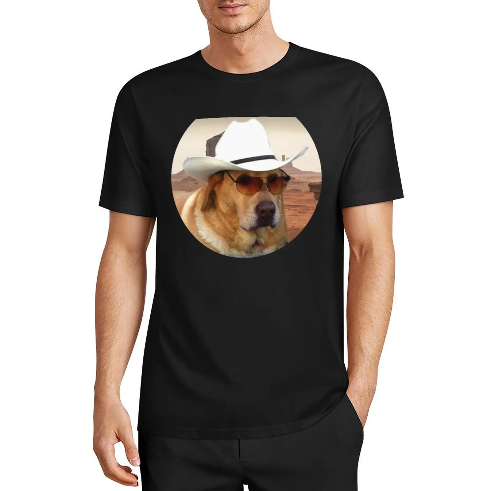 

Doggo Stickers: Cowboy T-Shirt boys animal print man clothes Short sleeve tee men