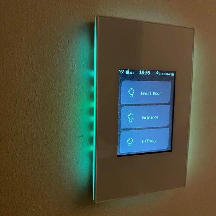 Tuya App WiFi Mesh Interruttore della luce Smart Home Parete LCD Touch Interruttore della luce wireless HomeKit Smart Home con Google Alexa