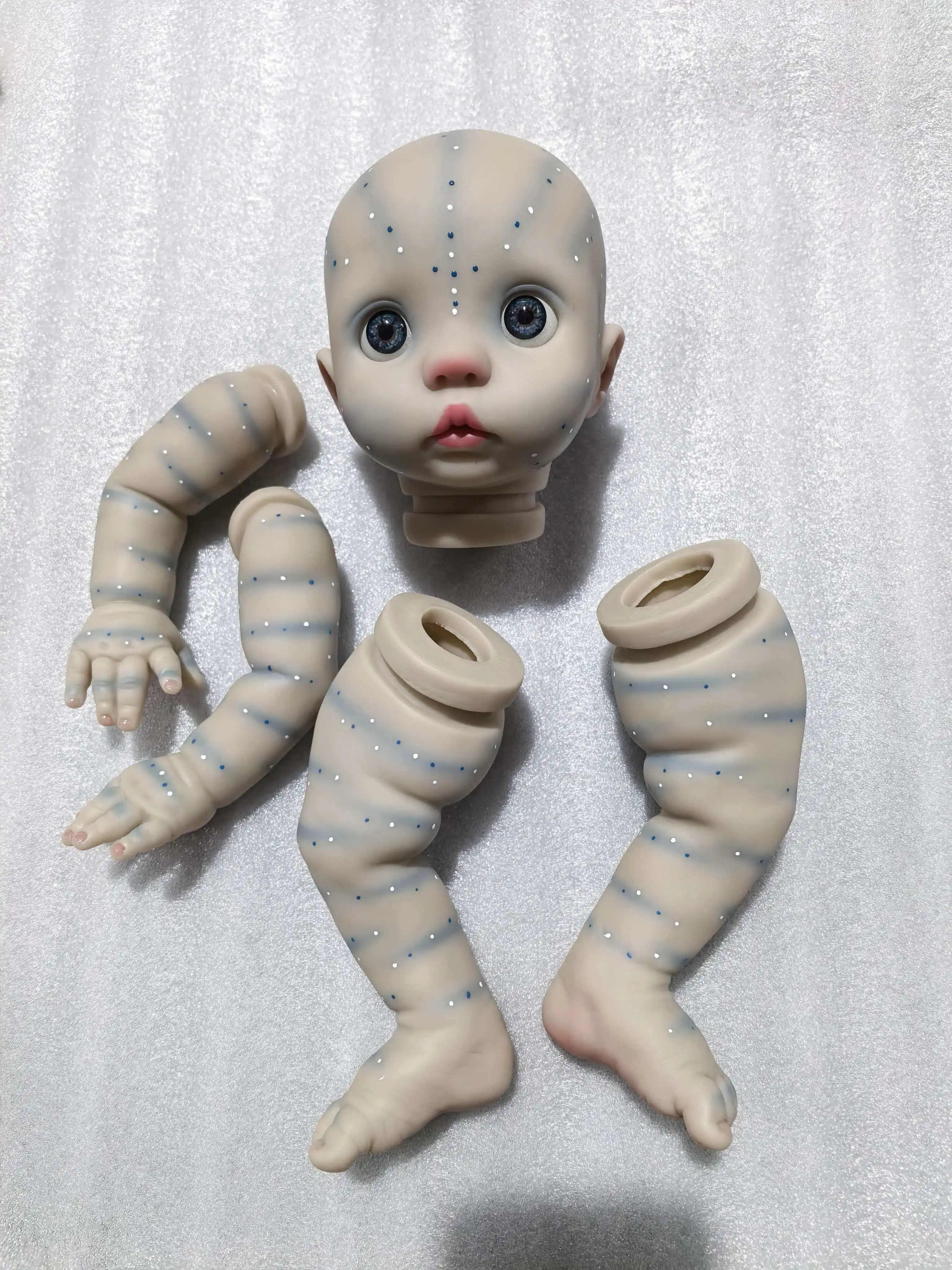 NPK 16inch Already Painted Doll Kit Peeka in Avatar Version come with Cloth Body and Belly Plate