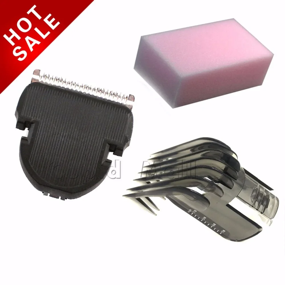3 Pcs/set HAIR CLIPPER COMB +  Hair Trimmer Cutter + sponge for Philips QC5125 QC5130 QC5135 QC5105 QC5105 QC5115 QC5155 QC5120