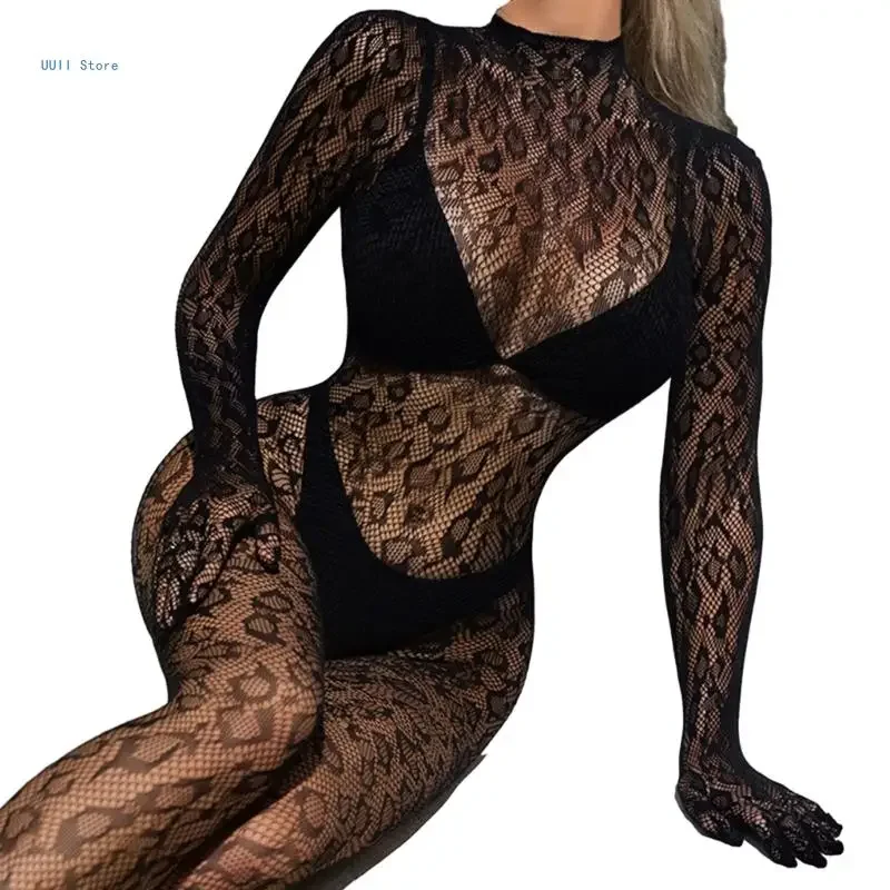 Fisch netz Body stocking Mesh Ganzkörper strümpfe Babydoll Teddys Bodysuit Dessous