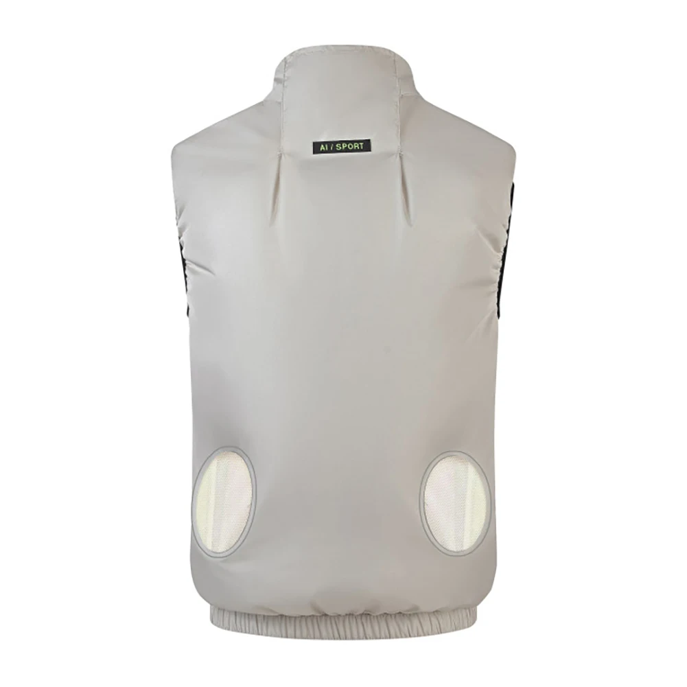 Colete de refrigeração ventilador de gelo colete resistente ao calor sem mangas workwear respirável wearable ventilador de refrigeração colete para o verão acampamento pesca