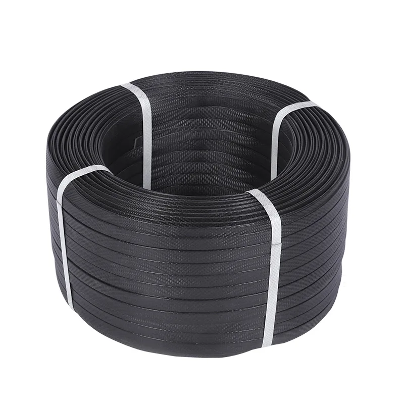 11mm PP Machine Hot Melt Packing Tape Black Belt Strapping Fixed Braid Rope Building Material Wood Goods Logistics Tray 10kg