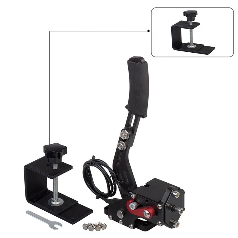 PC SIM 레이싱 게임용 USB 핸드 브레이크 거치대 고정 클램프 브래킷, 핸드 브레이크, G29, G27, G25, T300, T500