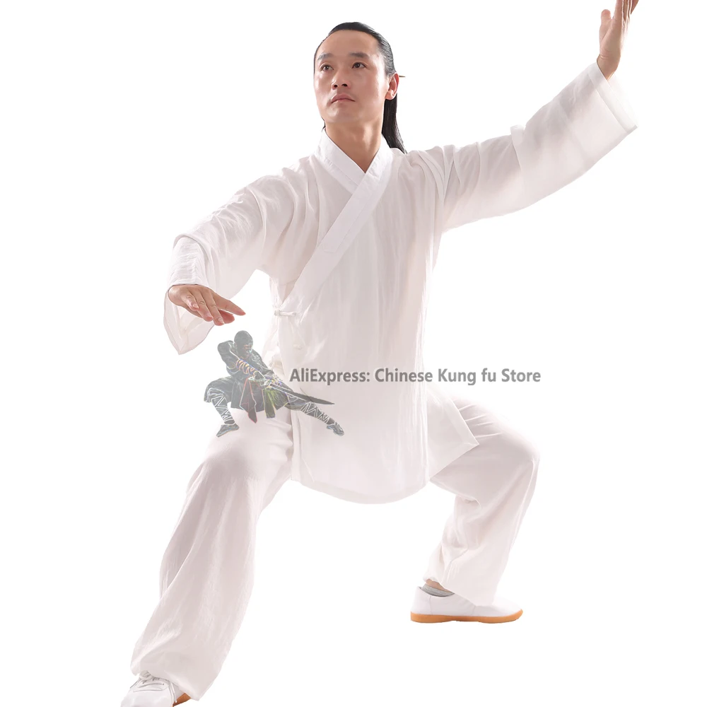 

Летняя хлопковая униформа для тай-чи на заказ, даосский халат Удан, тайцзи, шаолиньский монах, костюмы для кунг-фу, нужны измерения