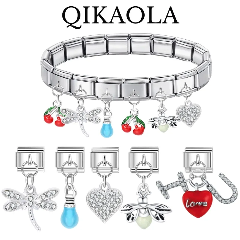 1pc Light You Up Firefly Zarte Kirsche Italienische Charms Fit 9mm Edelstahl Armband Diy Schmuck Machen