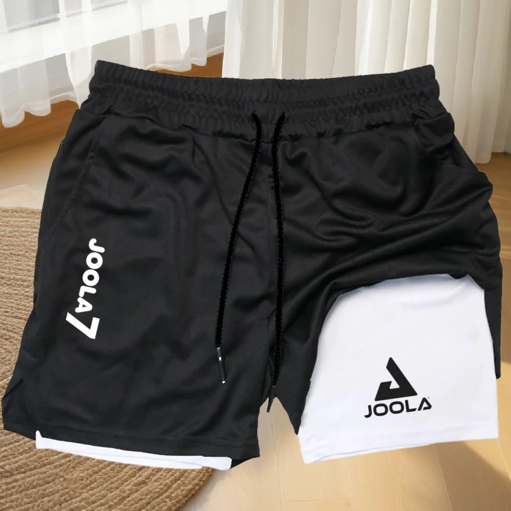 JOOLA 7 Men's Double Layer Sports Shorts Breathable Quick Dry Running Gym Shorts