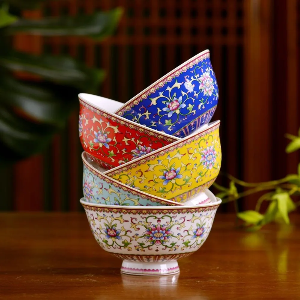 4.5 Inch Jingdezhen Ramen Bowl Ceramic Bone china Rice Soup Bowls Container Home Kitchen Dinnerware Tableware Accessories Crafts