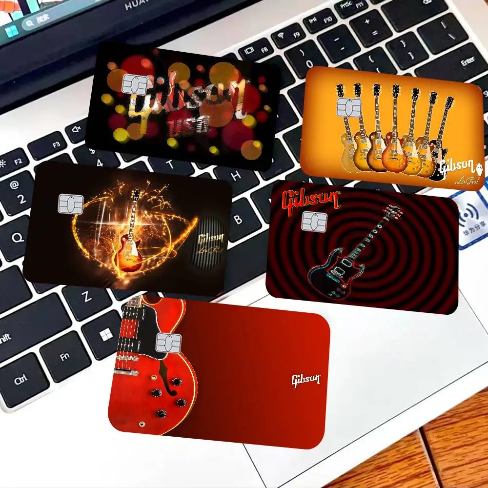 G-Gibson Music Game Film Cover Sticker Case for Small Chip Credit Debit Card Front Side