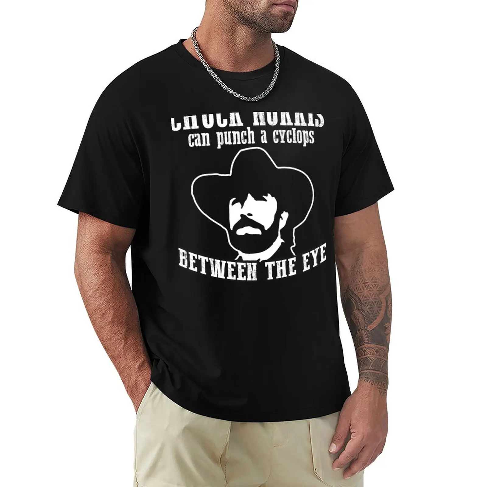 Chuck Norris fact T-Shirt Large Size Casual Short Sleeve Top