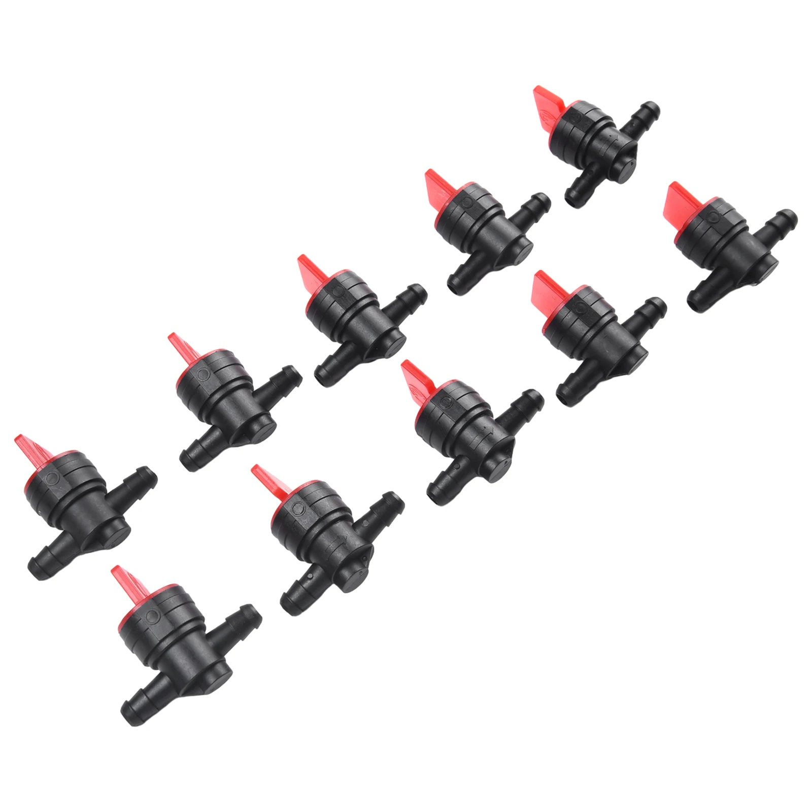 10 Pack 1/4 Inch Straight In-Line Fuel Cut-Off Valves for Small Engine Fuel Line Control in Residential and Commercial Equipment