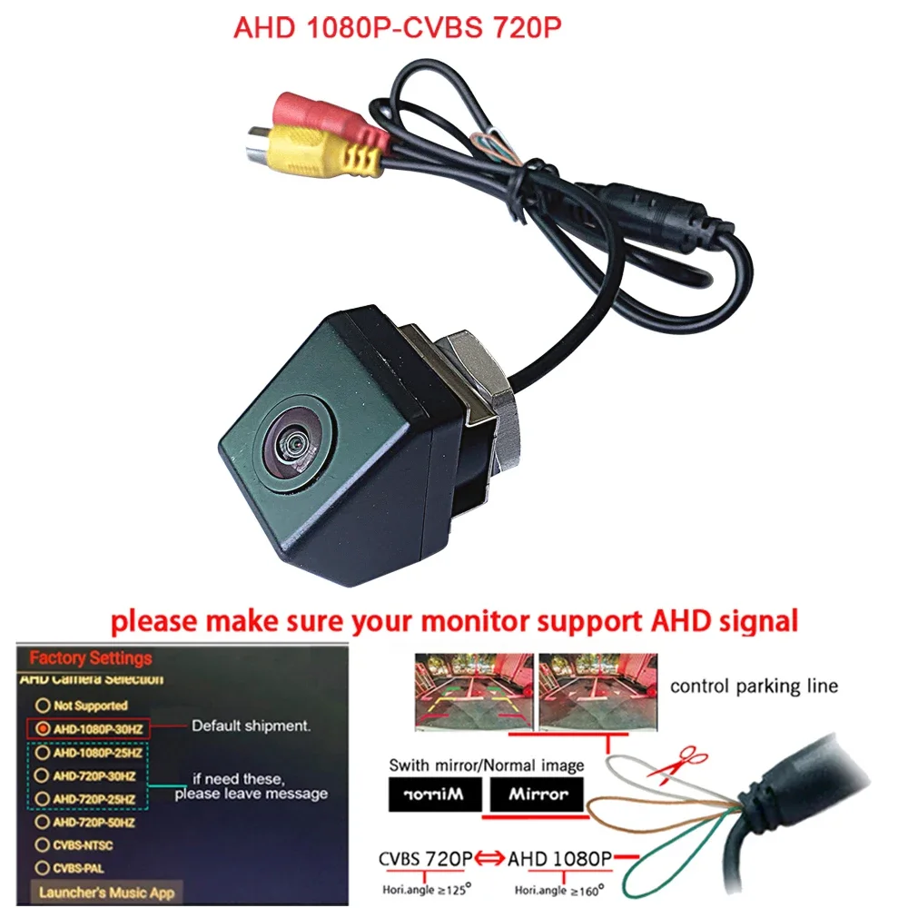 AHD 1920*1080P Car Backup Reverse Camera for BUICK ENCLAVE GMC YUKON TAHOE SUBURBAN rear view camera Back up Dynamic trajectory