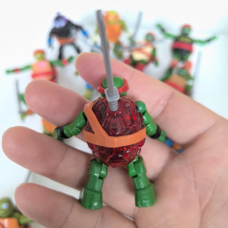 Genuine Playmates Teenage Mutant Ninja Turtles Leo Raph Mike Don Mini Hand Puppet The Joints Can Move Assembled Figurines