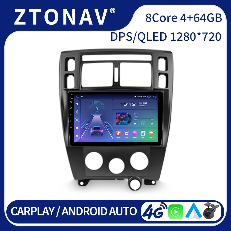 

Car Radio For Hyundai Tucson 1 2004 2005 2006 2007 2008 2009 Android Stereo Media Video Player Headunit GPS Navi Carplay 2 Din