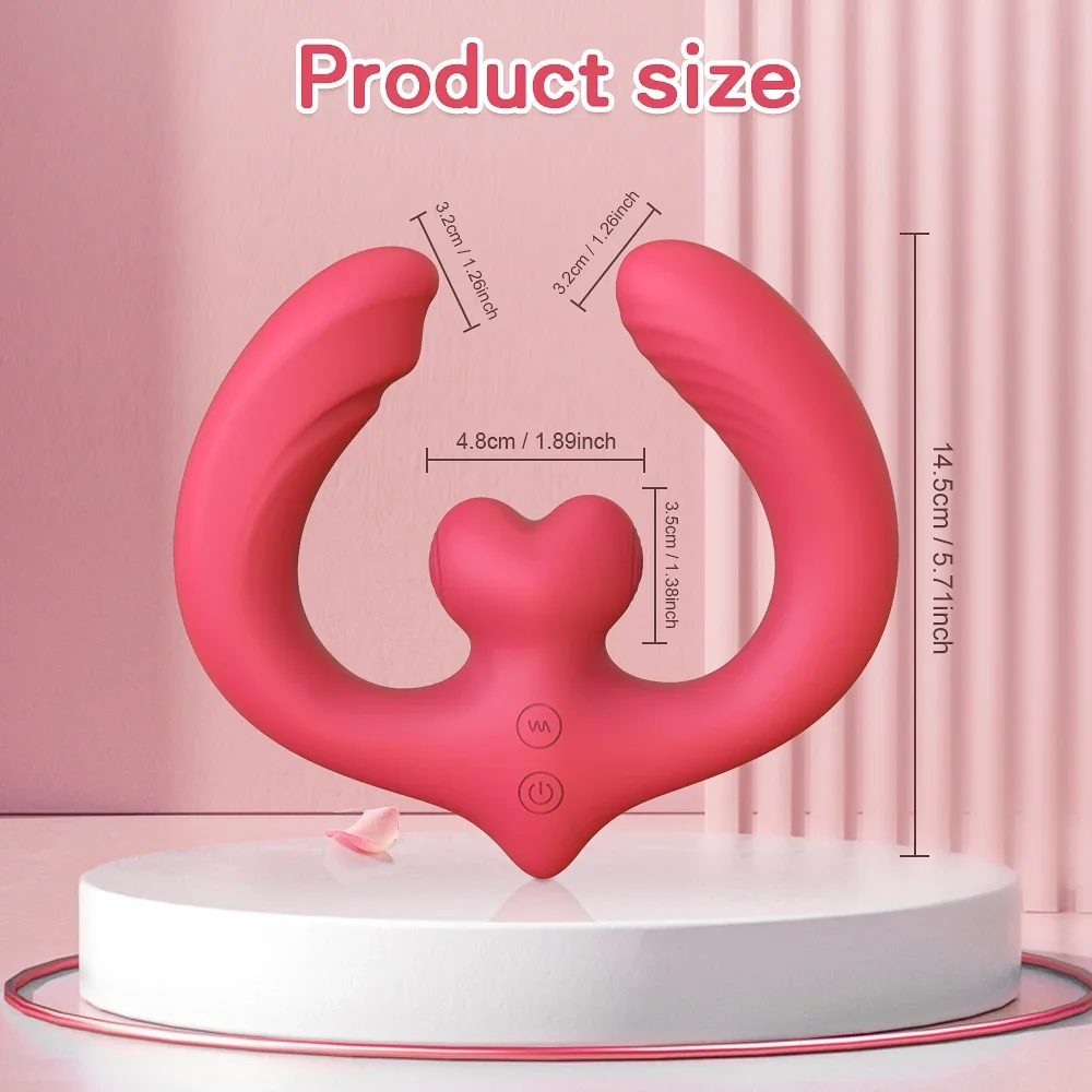 G-Spot Double-Ended Sex Toys Dildo Vibrator for Women Lesbian Couples Remote Control 7 Vibration Vibrators Strapless Strap-on 18