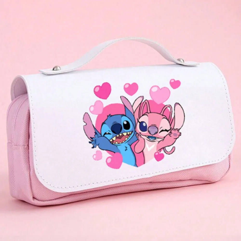 Sac à Stylos Imprimé Stitch Anime, Boîte à Crayons, pour École Primaire et Secondaire, Cadeau d'Anniversaire