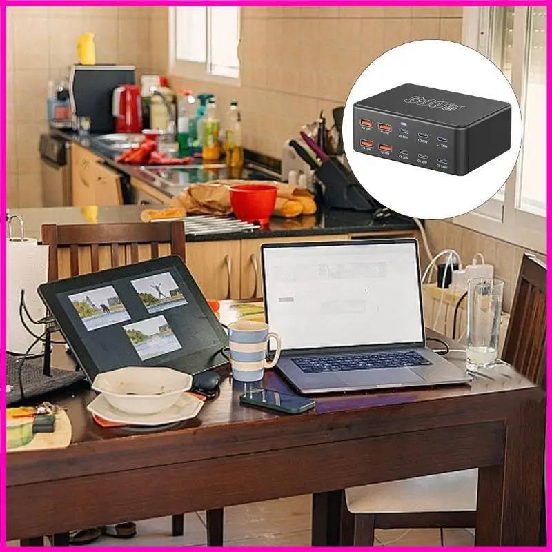 

10-портовая USB-зарядная станция Smartests, дизайн 330 Вт, дизайн PD100W, зарядные устройства для нескольких устройств