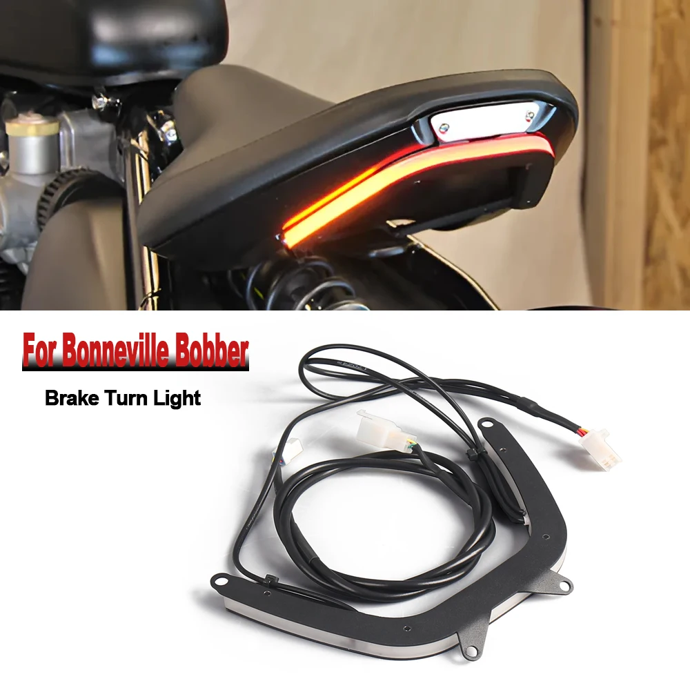 

For Bonneville Bobber 2017-Bobber Black 2018-2020 New Motorcycle LED Brake Taillight Turn Signal Light Indicator Lamp
