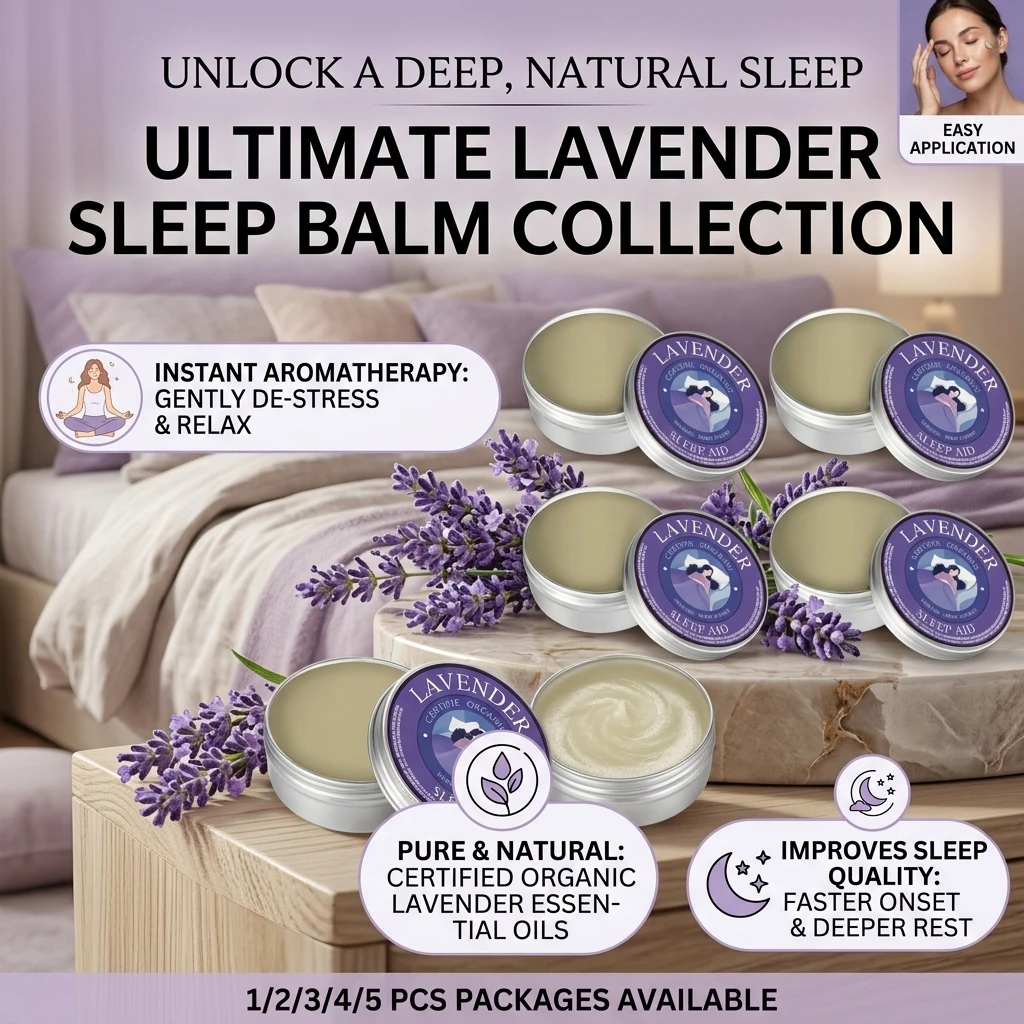 1/2/3/4/5/20PCS-30ml Lavender Sleep Balm Natural Plant Essential Oil Aromatherapy Cream Organic Blend Relieve Stress Body Care
