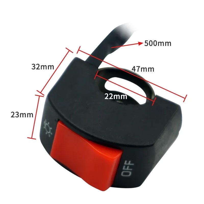 Universal Motorcycle Switch Push Button Multi-color ON/OFF Button Connector Handlebar Switch for ATV Bicycle Scooter Motorbike - Image 6