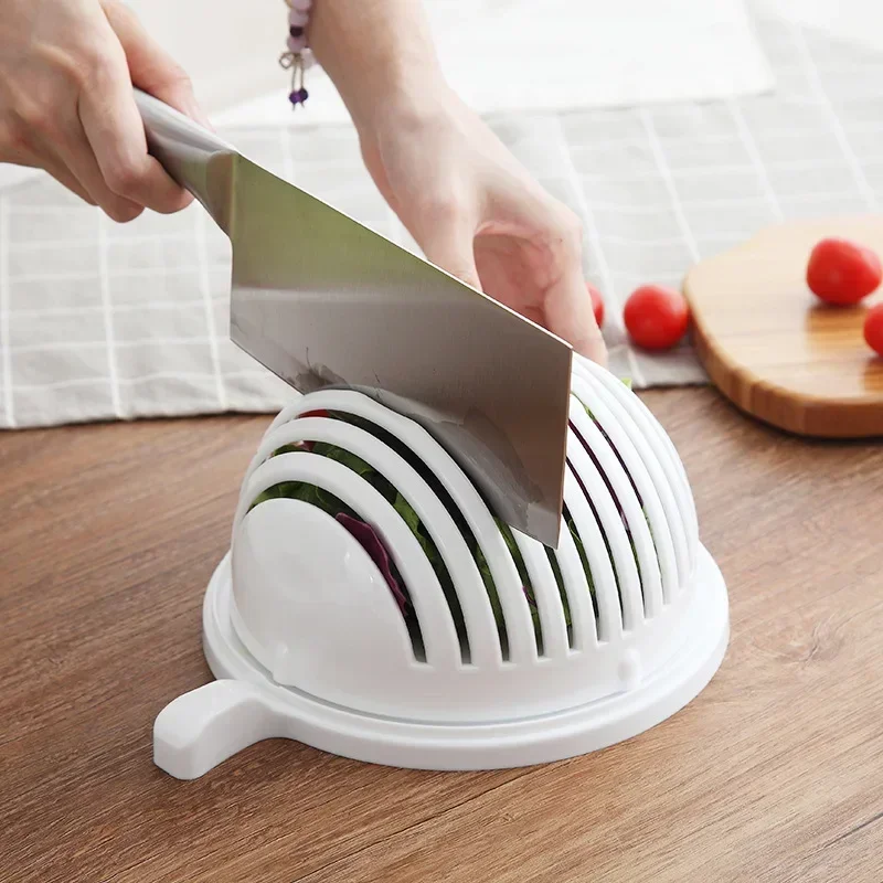 

Core Type Vegetable Cutter Aid Fruit Vegetable Salad Cutting Bowl Kitchen Plastic Divider Salad Cutting Die