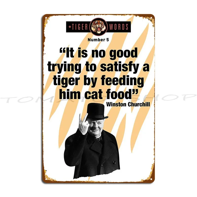 Winston Churchill Quotes Metal Plaque Poster Wall Mural Wall Mural Decoration Garage Decoration Designing  Tin Sign Poster