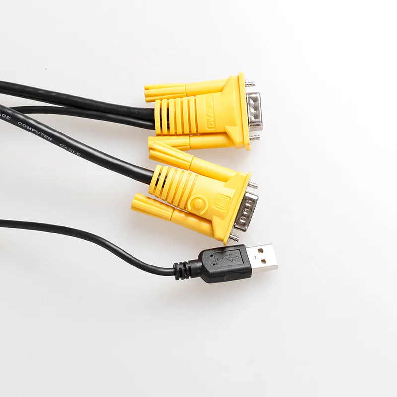 Kabel głowicy KVM VGA do VGA + kabel wieszakowy USB 1,5 m 3 m 5 m transmisja super sygnału transmisja bezstratna super ekranowana