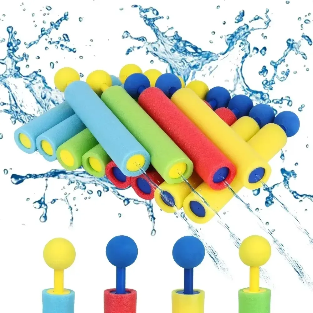

Foam Splashing Spray Water Toys Straight Tube Water Squirter Swimming Pool Toys Pull Type Water Soaker Toy