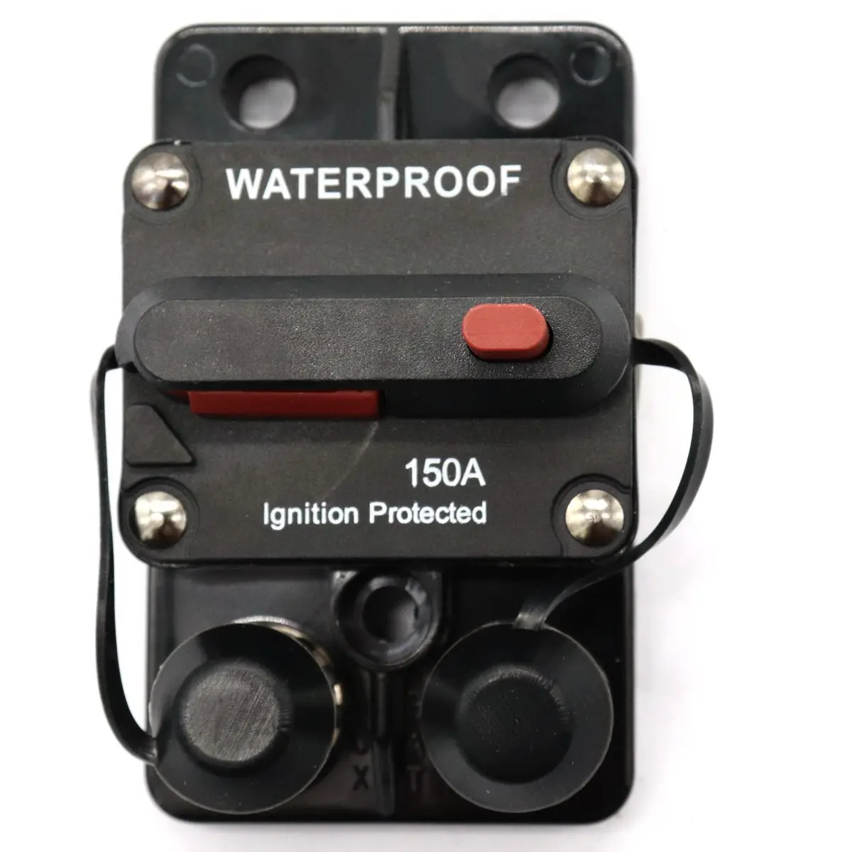 

Auto Marine Parts Manual Reset Circuit Breaker with Red Switch Waterproof and Dustproof 150A