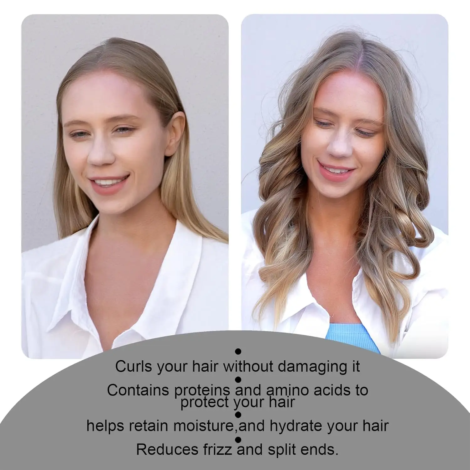 1 Set Hitzefreier Lockenstab für Frauen, Hitzefreies Locken-Stirnband für weiches, glänzendes Haar, Lockenwickler, Friseurwerkzeuge und Zubehör – Detail 4