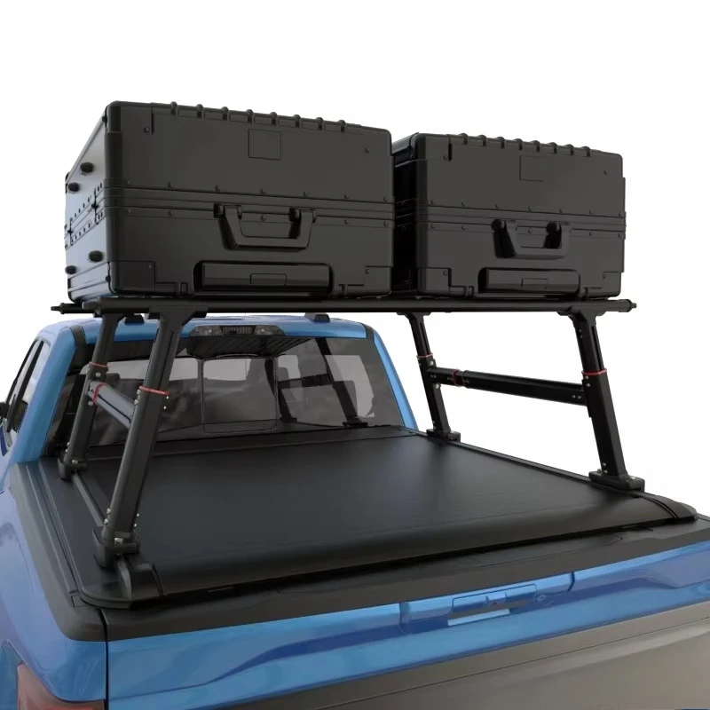 

Universal Aluminum Pickup Truck Bed Rack Cargo System Adjustable 4x4 Roof Luggage Racks for silverado Colorado ram