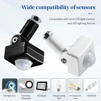 LED Motion Sensor 220V 110V Automatic PIR Infrared Detector 180 Degree Rotating Outdoor Timer Light Switch Human Presence Sensor