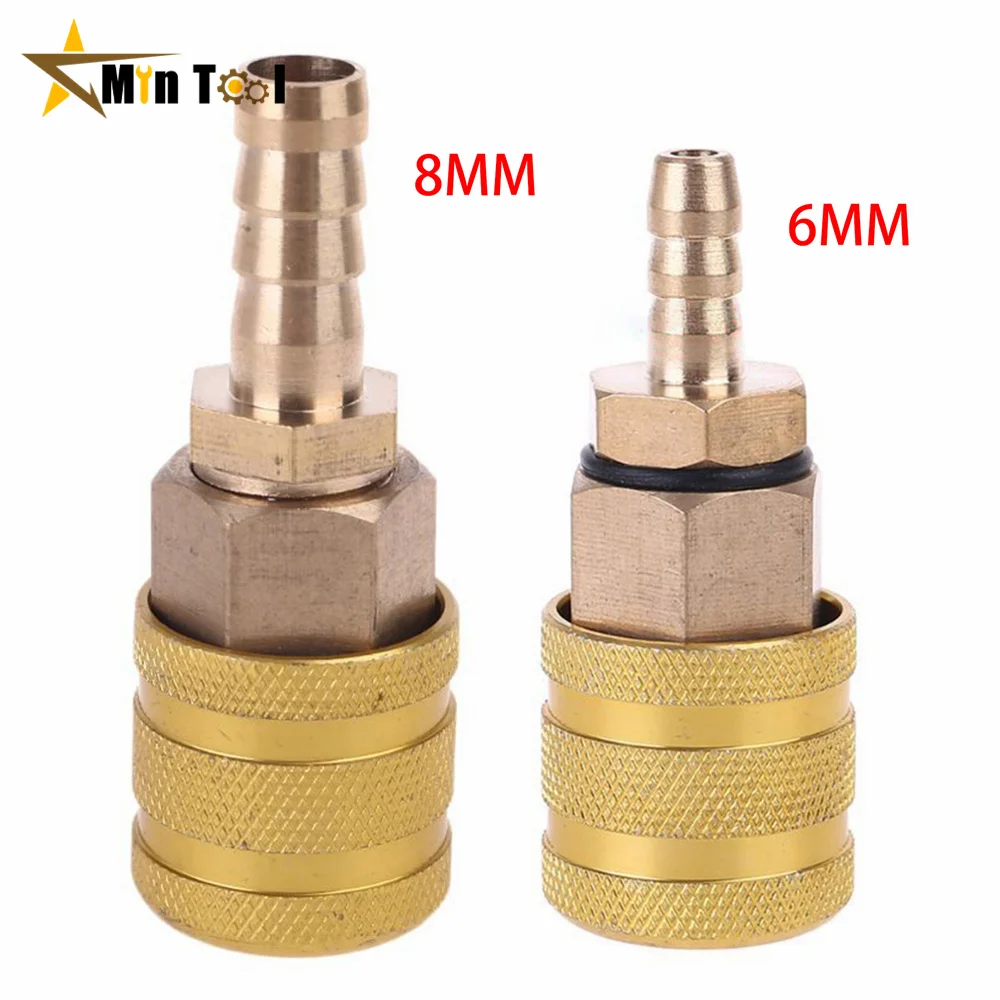 6mm/ 8mm Car Tire Valve Clip Pump Nozzle Clamp Solid Brass Connector Air Chuck Inflator Pump Adapter Hardware Accessories