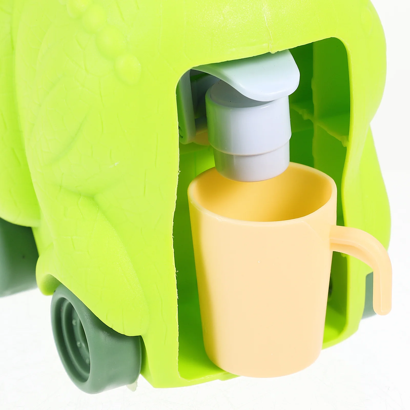 Mini dispensador de agua de dinosaurio, pequeño dispensador de agua pequeño de plástico de dibujos animados para niños, juego de simulación, cocina, dormitorio, escritorio en miniatura