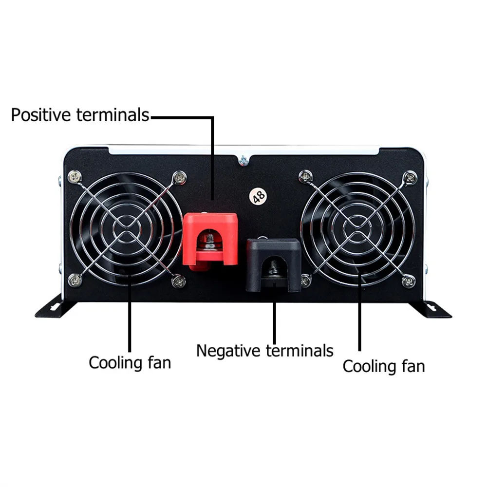 Imagem -04 - Inversor de Onda Senoidal Pura para Carro Conversor de Energia Fora da Rede Inversores Solares Conversor de Tensão 12v 110v 220v 5000w 6000w 12v 24v 48v 60v 72v