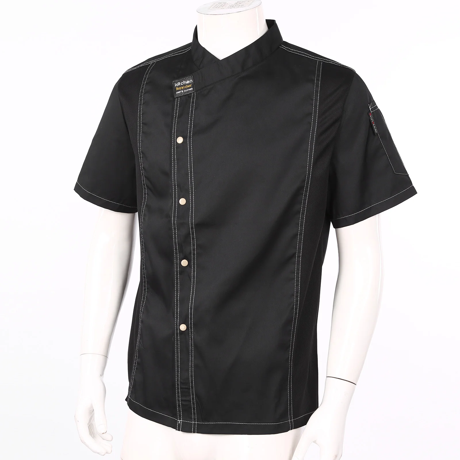 Unisex cozinha trabalho uniforme para homens e mulheres, Chef Coat, Cook Jacket, restaurante, cantina, Cake Shop, Traje do café