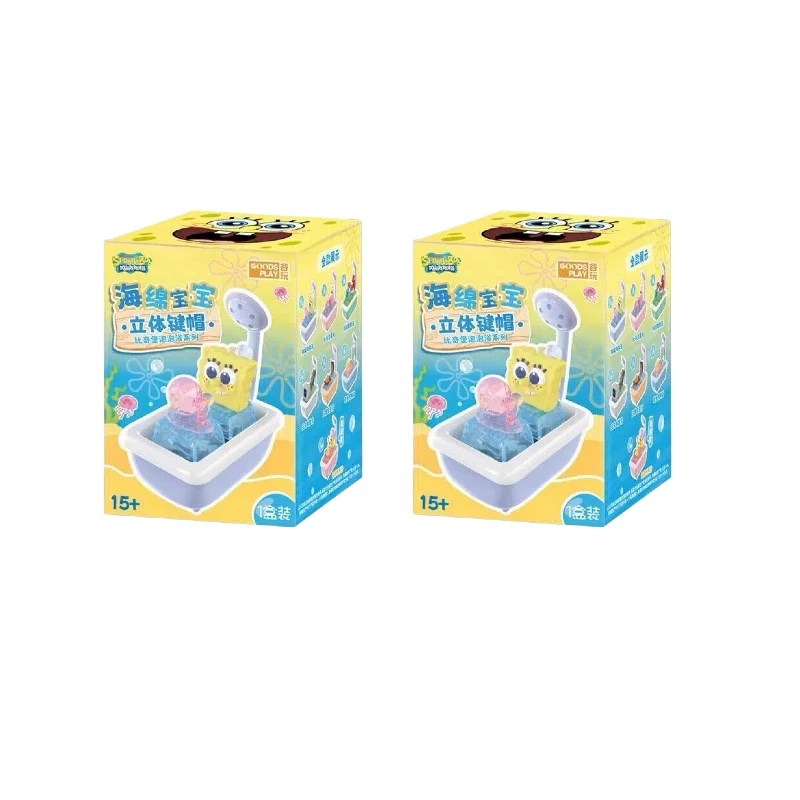 Genuine Spongebob Squarepants 3d Keycap Blind Box Official Movie Peripheral Mr Krabs Squidward Figurine For Mechanical Keyboard 썸네일 5