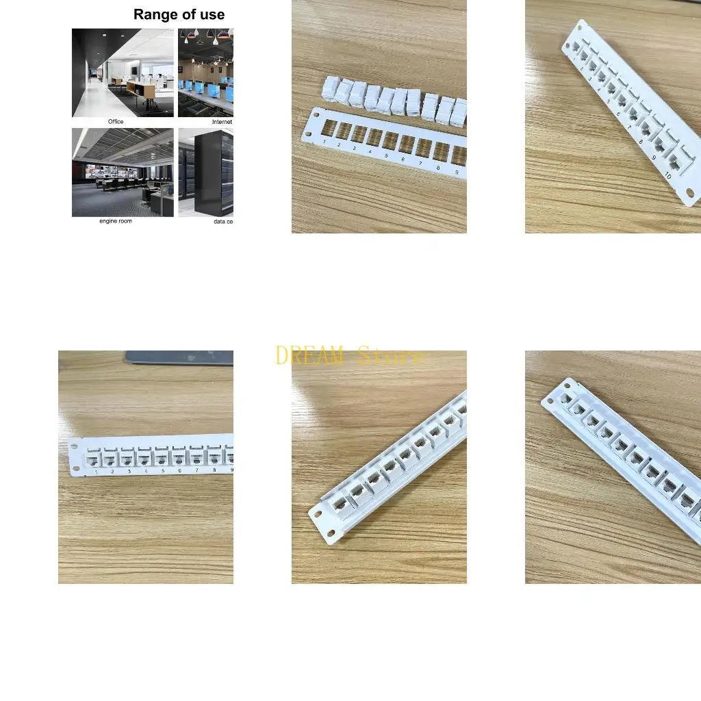 10-Port CAT6 Unshielded Patch Panel Rackmount 10 x Gigabit RJ-45 Ethernet Ports Best Sale