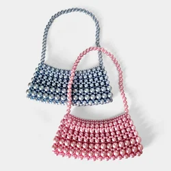 Handmade pearl bag for women 2024 new mobile phone crossbody bag, hollowed out pearl bag, qipao handbag