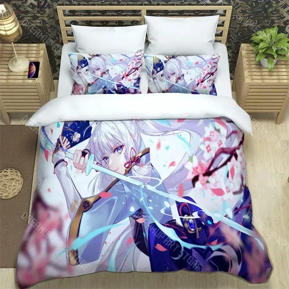

Genshin Impact Element Duvet Cover Set 3 Pieces Cartoon Bedding Set Bedroom Dormitory Soft Single Double Duvet Cover For Kids