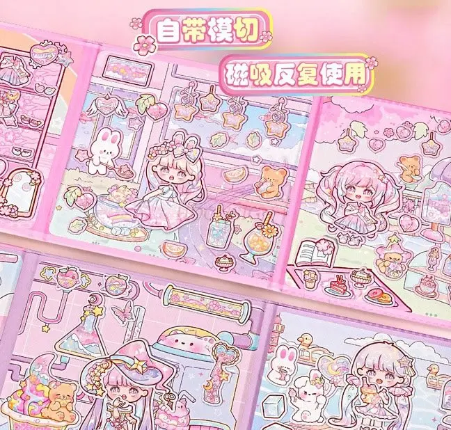 1 كتاب المغناطيسي الهادئ كتاب المغناطيسي ملصق لا قطع اليد DIY المغناطيسي قسط الطبعة #1