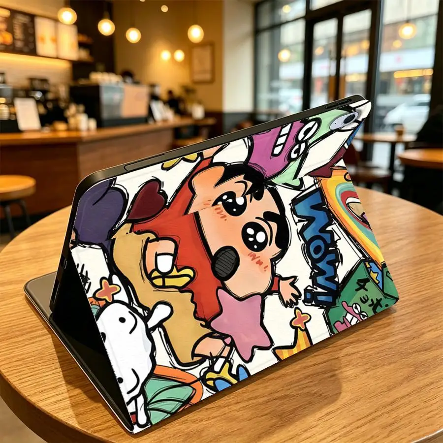 With Pencil Holder Case for Samsung Galaxy Tab A9Plus S10FE A7 Lite S9 FE A11 S10 Plus S9+ S10 Lite S7 S8+ A8 S11 Cartoon