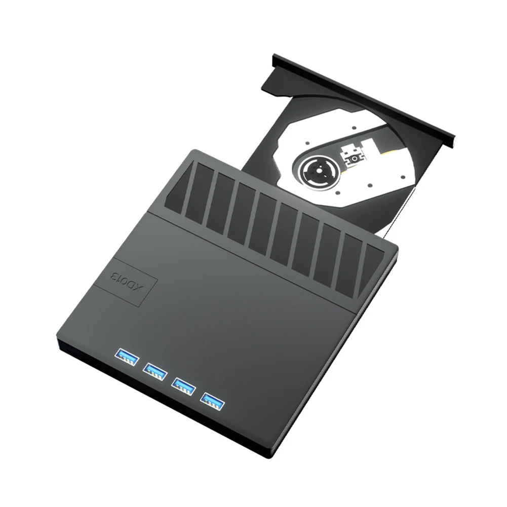 USB 3.0 Type C External CD DVD RW Drive with SD TF Port for Laptops Desktops and Multi-Platform Compatibility