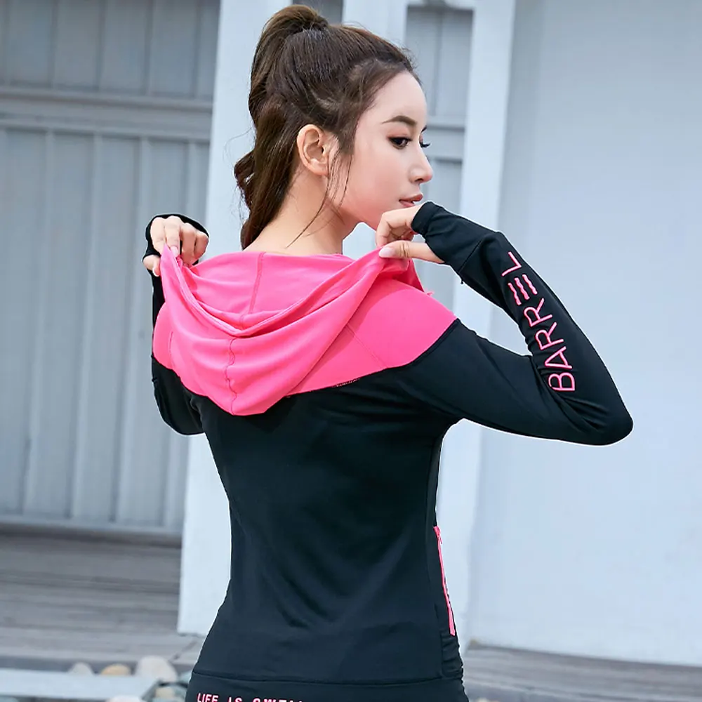 2023 New Running Jacket Women Yoga Zipper Long Sleeve Shirt Women Sport Jacket Fitness Ladies Hoodies Sports Women's Clothing